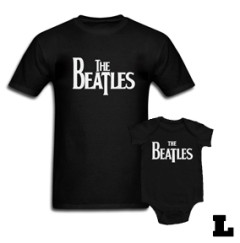 Set Rock duo t-shirt pour papa Beatles L & Beatles body Bébé Eternal