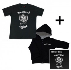 Set Cadeau Motörhead t-shirt bébé & Motörhead England Sweat Bébé/ zip hoodie