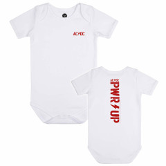 AC/DC Body bébé blanc - (PWR UP rouge)