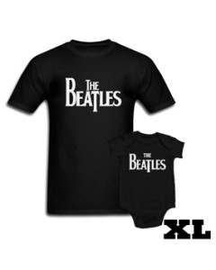 Set Rock duo t-shirt pour papa Beatles XL & Beatles body Bébé Eternal