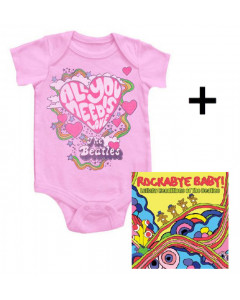 Set Cadeau Beatles body All You Need Is Love & Beatles Rockabye Baby lullaby cd