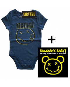 Set Cadeau Nirvana body Bébé Smiley & Nirvana Rockabye Baby lullaby cd