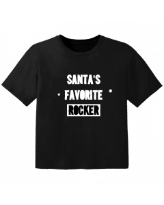 T-shirt Original Bébé Santa's Favorite Rocker 